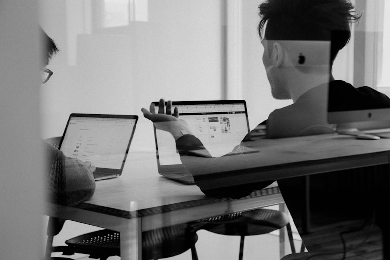 Business owner working at their desk in a small office